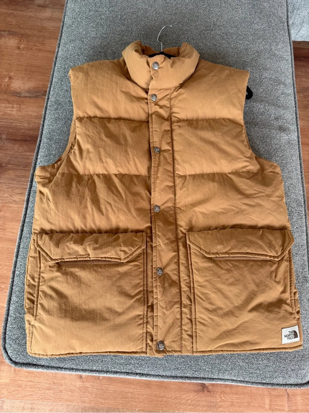 The North Face Brown Quilted Puffer Vest, size M